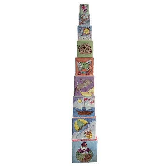 VTG 1987 Lillian Vernon Colorful Number/Alphabet/Math/Animal Nesting Blocks - Picture 14 of 15